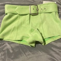 Green Womens Urban Outfitters Shorts Size 10 Green Bottoms With Built-in Shorts For Spring, Green Bottoms With Built-in Shorts, Urban Outfitters Green Shorts For Spring, Urban Outfitters Green Casual Shorts, Green Short Bottoms For Summer, Summer Shorts With Belt Loops, Trendy Fitted Shorts With Short Inseam, Fitted Trendy Shorts With Short Inseam, Stretch Bottoms With Belt Loops, Short