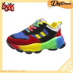 Plus Size Women's Spring and Autumn Thick-soled Multi-color Front Lace Up Sports Style Women's Shoes Casual Multicolor Sneakers With Contrast Sole, Color Block Lace-up Synthetic Sneakers, Trendy Color Block Lace-up Sneakers, Trendy Lace-up Color Block Sneakers, Multicolor Low-top Sneakers With Laces, Trendy Multicolor Sneakers With Vulcanized Sole, Sporty Color Block Sneakers With Round Toe, Casual Multicolor Platform Sneakers With Laces, Black Platform Sneakers For Summer