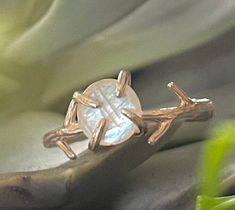 This beautiful moonstone gemstone ring is has a unique design! The sterling silver earthy branches and twigs is one of my most popular. This ring was made using a combination of sterling silver and genuine grade AAA rainbow moonstone.  While natural gemstones will have variations from stone to stone, great care is taken to ensure every bead meets your high standards of quality and aesthetics. As with all of our jewelry, we use only the highest quality genuine gemstones. These rings were made usi Twig Branch, Earthy Jewelry, Branch Ring, Valentines Presents, Moon Ring, High Standards, Present Gift, Ring Sterling Silver, Promise Ring