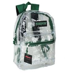 Comes with FREE MARKERS (random brand) These classic clear backpacks by PureSport measure 17"x12"x5.5".  Available in Assorted Colors:  Black, Pink, Blue and Green  Padded Adjustable Straps Dual Zippered Compartments  See Through Backpack: Ideal for meeting schools safety requirements, cooler than plastic. Security:  Get through checkpoints rapidly. Clear Plastic:  lightweight.  For women, men, and children. Take to beach, pool, swim classes - wet swimsuits/trunks easily air dry. Easily fits gog Clear Backpacks, Swimming Classes, School Safety, Clear Back, Back 2 School, Long Journey, Beach Ball, Index Cards, School Backpack