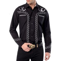 Black Men's Shirt Western Shirt Graphic Prints Turndown Black White Yellow Red Royal Blue Outdoor Street Long Sleeve Button-down Print Clothing Apparel Fashion Streetwear Designer Western Style Western Black Cotton Shirt, Black Western Style Cotton Shirt, Black Cotton Western Shirt, Black Long Sleeve Western Shirt, Western Black Button-up Shirt, Black Western Button-up Shirt, Western Style Black Button-up Shirt, Slim Fit Winter Tops With Button Closure, Winter Slim Fit Tops With Button Closure