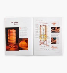 an open book with pictures and instructions on how to use a heat lamp in the home