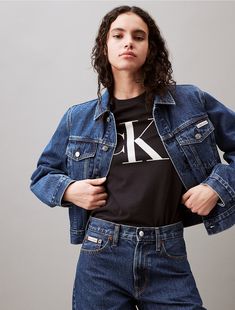 Cut in a classic fit, this t-shirt features a CK monogram logo design at the front. Made with a crewneck and crafted from 100% cotton for comfortable wear.  Material: 100% Cotton. Ck Monogram, Monogram Logo Design, Monogram Logo, Calvin Klein, Logo Design, Monogram, Crew Neck, Top Outfits, ? Logo