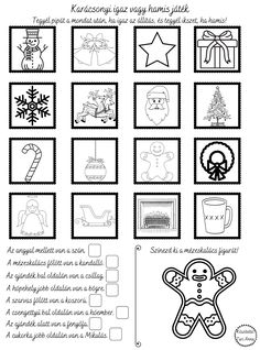 christmas worksheet with pictures and words