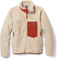 The versatile Patagonia Retro-X fleece jacket has the ability to block chilling gusts and the durability for serious ranch work. The thick  bonded sherpa fleece is cozy soft to keep you warm anywhere. Patagonia Fleece Jacket With Fleece Lining For Outdoor, Patagonia Fleece Jacket For Outdoor, Patagonia Midweight Fleece Jacket With Pockets, Patagonia Fleece Jacket For Winter, Midweight Fleece Lined Patagonia Jacket, Midweight Patagonia Fleece Jacket With Fleece Lining, Patagonia Midweight Fleece-lined Jacket, Patagonia Fleece Jacket With Pockets For Outdoor Activities, Patagonia Fleece Jacket With Pockets