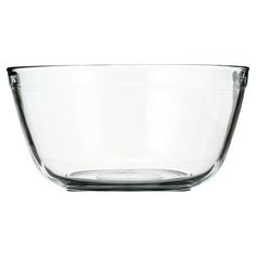 an empty glass bowl on a white background