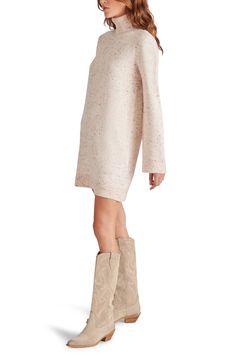 The Abbie turtle neck sweater dress is rendered in a cozy knit-blend for a wardrobe essential that can be dressed up or down. 33 2/3" length (size Small) Turtle neck collar Long sleeves 55% acrylic, 26% polyester, 19% nylon Hand wash, dry flat Imported Knitted High Neck Sweater Dress For Fall, Casual Knitted High Neck Sweater Dress, Knitted Turtleneck Sweater Dress, Casual High Neck Knitted Sweater Dress, Beige Textured Knit Sweater Dress For Winter, Fall Cable Knit Turtleneck Sweater Dress, Cozy Chunky Knit Sweater Dress For Spring, Beige High Neck Knit Sweater Dress, Beige Sweater Dress For Fall Loungewear