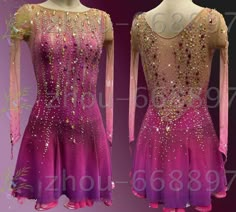 a purple dress with gold sequins on it