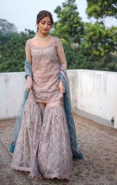 #eid #dresses #weddingdress #gowns #dress #eidmubarak #prom #bridal #gown #wedding #designersarees #blouses #bride #kurta #clothes #sarees #womensfashion #weddingday #mehndi #clothing #mensfashion #pakistanistreetstyle #fashion #valentines #abaya Hairstyle For Salwar Suit, Hairstyle For Sharara Dress, Hairstyle On Gharara, Sajal Aly Dresses, Hairstyles For Gharara Dress, Sajal Ali Dresses, Worst Outfits, Black Bridal Dresses