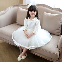 Only $64.99, Flower Girl Dresses Elegant White High Neck Girls Pageant Gown With Sleeves For Weddings #TG7086 at GemGrace. View more special Flower Girl Dresses now? #GemGrace To buy delicate gowns at affordable prices. Over 399 new styles added, shop now to get $5 off! All free shipping! White Long Sleeve Princess Dress, Long Sleeve Princess Style First Communion Dress, White Long Sleeve Gown For Dress-up, Fitted White Ball Gown For Dress-up, White Fitted Ball Gown For Dress-up, White Long Sleeve Formal Gown, White Fitted Tutu Dress For Wedding, Fitted White Bridesmaid Princess Dress, Princess Style Wedding Dress For First Communion