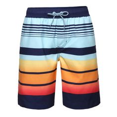 This Rokka&Rolla Men's 8" Stretch Swim Trunks with Mesh Lining, up to Size 2XL is your must have beachwear essential. The men's board shorts have elastic drawstring waistband closure. It is also equipped with UPF 50+ for enhanced UV sun protection. With breathable, mesh fabric to allow you to remain lightweight when swimming. These men's 8" inseam swim trunks with quick-dry microfibers help improve the water-resistance in your swimsuit. It helps dry faster when you are out from the water-based s Striped Swim Trunks For Swimming, Striped Swim Trunks For Swimming Beachwear, Striped Swim Trunks For Beachwear, Multicolor Casual Swim Trunks For Beach Season, Casual Multicolor Swim Trunks For The Beach, Sporty Striped Swim Trunks For Summer, Sporty Striped Swimwear For Beach Season, Striped Swim Trunks For Beach, Striped Swim Trunks For Beach Season