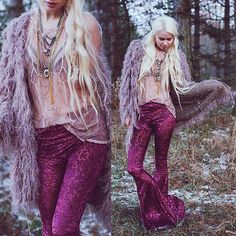 . Sequin Bell Bottoms, Bohemian Beauty, Unique Womens Fashion, Boho Beauty, Winter Wonder, Wild Things, Winter Clothes