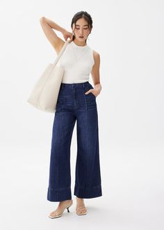 Jeans Love, Denim Wide Leg, Love Bonito, Daughters Day, Jumpsuit Skirt, Fashion 2024, New Launch, Dress Pant, Wide Leg Denim