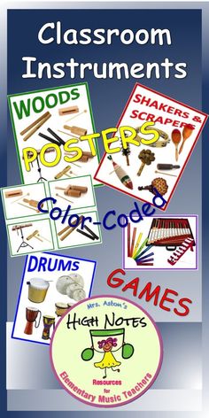 classroom instruments posters and games for kids