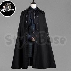 Brand New Hand Made Black Replica Military Cape-Griffin School Women Long Cloak - Wool Coat - MIlitary Coat CHARACTERISTICS: 100% wool Custom Fit Style.  colors Available : blue , Black , Red , White , Green Occasions: for Halloween, Christmas, Festival, Carnival, Ball Gown, Drama, School Performance, Masquerade, Birthday Party, Show Role-play/Dress Up and Party, etc This item is made to order and will take approx. 2-3 weeks Professionally stitched AVAILABILITY: Only coat includes in the price. Masquerade Birthday Party, Long Cloak, School Performance, Drama School, Christmas Festival, Military Coat, Play Dress, Role Play, Custom Tailoring