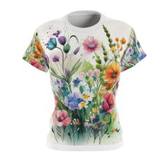 a women's t - shirt with flowers painted on it