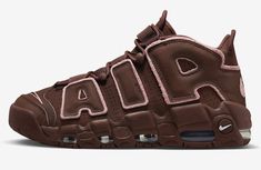 Uptempo Shoes, Nike Air More Uptempo 96, Nike Air Uptempo, Nike Air More Uptempo, Nike Air More, Retro Basketball Shoes, Pretty Shoes Sneakers, Baskets Nike, Pink Accents