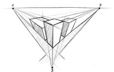 a drawing of an object that is in the shape of a triangle