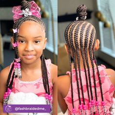 40+ School Cornrows Hairstyles for Kids, Tweens and Teens - Coils and Glory Cute Little Black Girls Hair Style, School Cornrows, Cornrows Hairstyles For Kids, Cornrow Ideas For Kids, Kids Braid Styles, Cornrow Hairstyles For Kids, Girls Cornrow Hairstyles, Braid Hairstyles For Kids