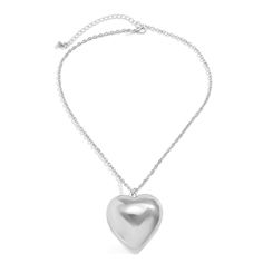 PRICES MAY VARY. Design: Simple heart pendant design with a rope chain, y2k street style heart choker, make you look very fashionable and charming, free and confident Material: Velvet chains are very soft that you don't need to worry hurt your neck skin, and it doesn't fade. Chunky puffy heart pendant made of high quality Zinc alloy Size: As picture shows Easy Match: Heart pendant is always an element of fashion, with this trendy heart choker necklace make you more charming, free style. You will Cute Simple Jewelry, Big Heart Necklace, Sweet Aesthetic, Heart Necklace Silver, Silver Jewlery, Velvet Necklace, Heart Choker Necklace, Necklace Cute, Pendant Choker