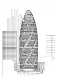 an architectural drawing of a skyscraper