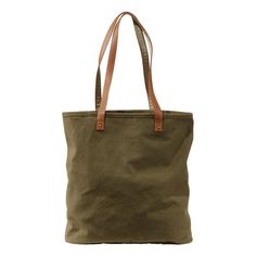 A classic market tote for errands or every day, in lightweight yet rugged canvas. They designed it with innovative leather handles so it's 100% machine washable. Specs: Dimensions: 15"L x 14"W x 3.5"D. Handle: 10.5". Capacity: Approx. 1,098 cu. in., 18 L. Weight: 0.8 lb. Fabric & Care: 60% recycled cotton, 40% cotton. Washed canvas fabric. Leather handles with grosgrain ribbon backing. Machine wash cold separately, no agitator, line dry. Construction: Single main compartment. One zippered pocket Rectangular Cotton Shoulder Bag With Waxed Finish, Casual Double Handle Waxed Canvas Bag, Khaki Canvas Shoulder Bag For Everyday Use, Rectangular Cotton Bag With Waxed Finish, Casual Khaki Canvas Bag With Leather Handles, Rectangular Cotton Bags With Waxed Finish, Practical Duck Canvas Bags For Everyday Use, Waxed Canvas Shoulder Bag With Double Handle, Everyday Cotton Shoulder Bag With Waxed Finish