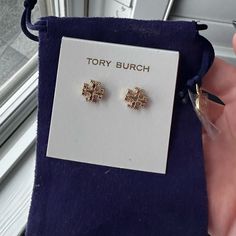 Tory Burch Milgrain Logo Stud Earring Gold New To Poshmark? Use My Code: Mengliish To Sign Up And Get $10 Off Your First Purchase 32nd Birthday, Rose Gold Circle, Rose Gold Logo, Tory Burch Earrings, Crystal Logo, Tory Burch Jewelry, Earring Gold, Statement Drop Earrings, Gold Stud Earrings