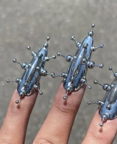 Editorial Nails, Nails Hair Hips Heels, Alien Nails, Korean Nails, Crazy Nails, Nail Art Inspo, Cool Nails, Fire Nails, Funky Nails