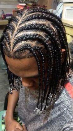 Braids With Front Pieces Out, Man Hairstyles Braids, Unique Braids For Men, Juicy Twists Men, Dyed Braids Men, Long Braids Men, Box Braids With Highlights