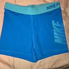 Blue And Light Blue Nike Spandex Dri-Fit Good Condition Never Worn Blue Nike Stretch Activewear, Nike Stretch Blue Bottoms, Nike Blue Stretch Activewear, Nike Blue Stretch Bottoms, Nike Blue Activewear For Workout, Poshmark Clothes, Volleyball Spandex, Bodycon Dress Homecoming, Nike Spandex