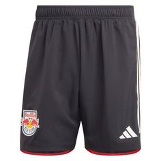 Let your New York Red Bulls pride shine wherever you may be by grabbing these sweet 2024 Away Authentic Shorts from adidas. Along with a comfortable elastic waistband, these shorts offers moisture-wicking AEROREADY technology to keep you fresh and focused. On top of that, the striking New York Red Bulls graphics let everyone know you're a devoted fan. Brand: adidas AEROREADY technology absorbs moisture and makes you feel dry Elastic waistband Rounded drop hem Inseam for size M measures approx. 6 Adidas Moisture-wicking Shorts, Short Sports Bottoms With Three Stripes, Adidas Red Athletic Shorts For Sports, Adidas Go-dry Bottoms For Sports Season, Sporty Adidas Athletic Shorts With Elastic Waistband, Sporty Adidas Bottoms With Built-in Shorts, Adidas Sports Bottoms, Three Stripe Sports Shorts, Red Training Bottoms For Sports Season