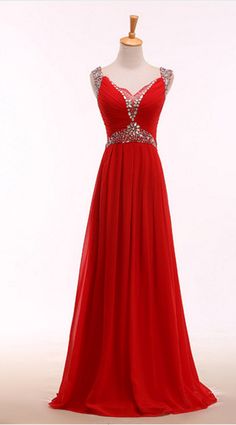 The elegant red evening dress, the crystal evening Red Evening Dresses Elegant, Red Evening Gowns, Evening Fashion, Red Evening Dress, Pretty Prom Dresses, Elegant Red, Women Outfit, Indian Fashion Dresses, Art Dress