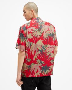 Keep your wardrobe bright this winter. The Hudsony features vibrant prints on our classic Hawaiian shape. Made from a lightweight, responsibly sourced fabric to a relaxed silhouette with short sleeves and a camp collar. It's the perfect piece for an evening out – layered over a tee and under a leather jacket.  This shirt is designed to a relaxed fit Button closure Revere collar Short sleeves Straight hem Left chest pocket Printed Garment-washed Hawaiian shirt Patterned Casual Short Sleeve Shirt Relaxed Fit, Casual Patterned Short Sleeve Shirt, Relaxed Fit, Casual Patterned Relaxed Fit Short Sleeve Shirt, Casual Relaxed Fit Patterned Short Sleeve Shirt, Patterned Camp Shirt With Floral Print And Relaxed Fit, Patterned Floral Print Camp Shirt With Relaxed Fit, Multicolor Relaxed Fit Camp Shirt With Short Sleeves, Casual Patterned Hawaiian Shirt With Relaxed Fit, Camp Shirt With Floral Print And Relaxed Fit