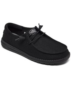 in stock Casual Black Moc Toe Moccasins, Black Casual Moccasins With Rubber Sole, Casual Black Moccasins With Rubber Sole, Black Low-top Moccasins With Rubber Sole, Casual Black Moccasins With Textured Sole, Black Lace-up Casual Moccasins, Casual Black Lace-up Moccasins, Hey Dudes Black, Black Hey Dudes