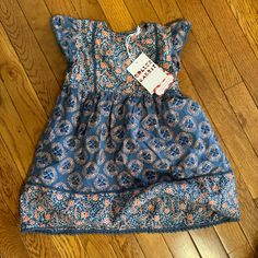 This Is A Beautiful Blue And Orange Print Roller Rabbit Dress With Original Tags. Matching Size 4 Also In My Closet. Blue Flutter Sleeve Dresses For Dress-up, Light Blue Cotton Flutter Sleeve Dress, Light Blue Cotton Dress With Flutter Sleeves, Blue Cotton Dresses With Flutter Sleeves, Casual Blue Dresses For Playtime, Casual Blue Dress For Playtime, Blue Flutter Sleeve Dress For Playdate, Blue Short Sleeve Dress For Play, Blue Floral Print Playtime Dress