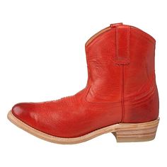 100% Leather Imported Leather sole Red Leather Boots Medium Width, Red Leather Mid-calf Boots With Pointed Toe, Western Style Red Leather Mid-calf Boots, Red Leather-sole Boots For Outdoor, Red Leather Snip Toe Mid-calf Boots, Miz Mooz, Top Shoes, Red Leather, Genuine Leather