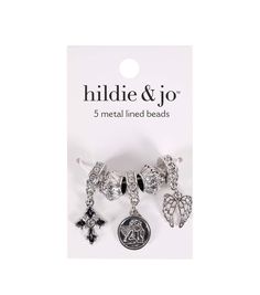 a pack of three charms with the words hide and jo on it's front