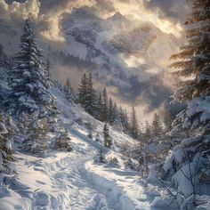 Mountain Trail Breathtaking Scenic Art Print Inviting Interiors, Scenic Images, Scenic Nature, Designers Home, Mountain Trail, Fantasy Background, Beautiful Scenery Pictures, Stunning Landscapes