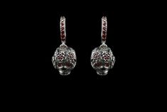 "Silver skull earrings \" Flover Frida\" Metal - Sterling Silver 925 Gemstones - cubic zirconia Weight - 10 grams. We need 2 weeks to make a earrings with various changes such as: -other size (Custom order only) -other jewelry stones -and so on Please check all my ring's catalog to choose your favorite https://www.etsy.com/shop/YetiBikersJewelry All of our items have been designed and produced by ourselves All your feedback is very important for us. Please don't forget to leave us a positive fee Gothic Silver Jewelry With Skull Print, Gothic Sterling Silver Jewelry With Skull Print, Silver Skull Earrings With Skull Print, Gothic Sterling Silver Skull Earrings, Nickel-free Sterling Silver Skull Jewelry, Gothic Skull Pierced Jewelry, Silver Skull Shaped Single Earring, Mens Silver Pendants, Skull Earring