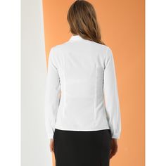 A cutout choker v-neck and a turn-down collar design will create an elegant look for this office shirt, which is unique and stylish in ordinary black and white shirts. The button front closure and long sleeves are suitable for autumn, and comfortable to wear. A very elegant office shirt is full of details, and wearing this people can also have a sense of fashion in the business world. Pair it with suit pants or pencil skirts and high heels for an elegant work outfit. Occasion: work, office, busi