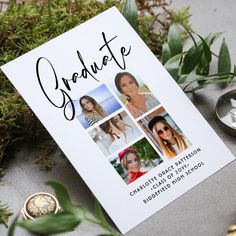 a graduation card sitting on top of a table