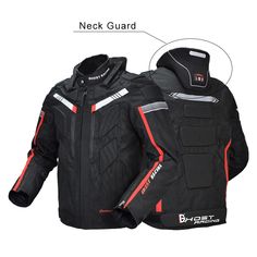 All Season Armored Motorcycle Jacket is the motorcycle safety gear you need when you’re riding. Having safety gear can prevent most accidents, a motorcycle protective armor jacket can save your life. This All Season Armored Motorcycle Jacket is for riders looking for multi-season comfort and protection. Features: Waterproof 600D Polyester fabric Made of a stretch PVC and Lycra mesh cloth High-density EVA Padding for back, spine, and elbows protection Front Zipper closure Removable thermal liner Motorcycle Safety Gear, Armor Jacket, Motorcycle Armor, Motorbike Clothing, Motorcycle Safety, Fall Leather, Heated Clothing, Car Apparel, Motorcycle Jacket Mens