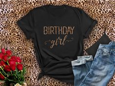 Birthday girl leopard shirt, Birthday girl tee, Cheetah Birthday shirt, Birthday girl gift, Personalised girls birthday t-shirt How do i purchase? 1. Choose the SHIRT STYLE and SIZE 2. Choose the COLOR 3. Add any personalization or note to seller, if available. 4. Add to cart. 5. If you need more Items to your order, please press the back button and repeat steps again. 6. Once all your desired items are in your cart you can complete your order by entering your payment method, desired shipping ad Trendy Custom Print Top For Birthday, Trendy Tops With Custom Print For Birthday, Trendy Black T-shirt For Birthday, Cheetah Birthday, Leopard Shirt, Girls Tees, Girls Birthday, Birthday Gifts For Girls, Birthday Fun