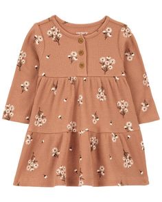 Baby Floral Thermal Dress - Carter's | Carter's Thermal Dress, Ditsy Dress, Dusty Lavender, Family Picture Outfits, Picture Outfits, Carters Baby, Chilly Weather, Toddler Clothes