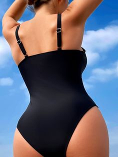 Description: Unleash your inner goddess with this stunning sheer high-waisted monokini bikini in a seductive mesh fabric. Designed to accentuate your curves and exude confidence, this swimsuit is perfect for making a bold statement at the beach or poolside. The high-waisted design adds a touch of retro charm while the sheer netting adds an element of allure. Embrace your sensuality and turn heads with this show-stopping pieceMaterial: NylonColor: JY248BKSize: S, M, L, XLItem: SwimsuitStyle: Tria Solid Color Underwire Bodysuit For Vacation, Black Underwire Bodysuit For Pool, Solid Underwire Bodysuit For Sunbathing, Solid One-piece Shapewear Swimwear, Backless Shapewear Swimwear, Solid Backless Shapewear Swimwear, Beach Season Shapewear Swimwear, Solid Color Backless Shapewear Swimwear, Shapewear Tankini For Swimming