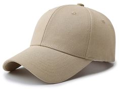 a beige baseball cap on a white background