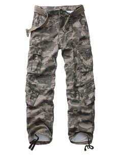 PRICES MAY VARY. Solid and camo cargo pants for men features rip-stop, durable, comfortable, wear-resisting and breathable Relaxed fit military pants with zipper closure. Sits at waist. Loose fit black cargo pants. Straight leg. Drawstring tie inside the ankle and the waist for comfort fit. Tactical pants with multi-pocket Wild cargo pants with 8 pockets which are stylish and functional, casual style provides proper pocket for the cell phone and hand tool storage. The left slant zipper is a good Hand Tool Storage, Military Cargo Pants, Casual Cargo Pants, Military Pants, Army Camo, Safety Clothing, Camo Cargo Pants, Black Cargo Pants, Tactical Pants