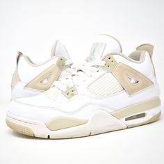 2017 Jordan 4 Retro “Sand” 7y = Women 8.5. Good, Worn Condition Slight Creasing And Marks On Midsole. Original Box Not Included. 100% Authentic. Fast Shipping All Sales Final Jordan 4 Retro Sand, Jordan 4 Retro, Womens Jordans, Dream Shoes, White Cream, Jordan Shoes, Cream White, Athletic Shoes, Original Box