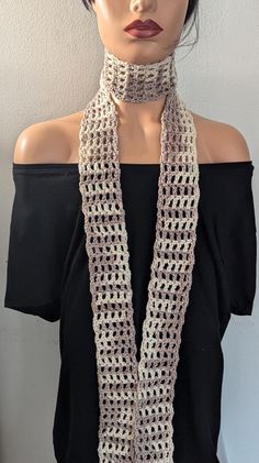 Add a stylish touch to any outfit with this beautiful boho long crochet skinny scarf. Handcrafted with intricate detail, this lightweight scarf is perfect for all seasons. Whether it's to complement your winter wardrobe or to add some flair to your summer outfit, this crochet scarf is versatile and chic. Made with high-quality yarn, it offers both comfort and style. This unique piece makes a great gift for loved ones or a trendy addition to your own accessory collection. Stand out with this beau Crochet Scarf With Tassels, Scarf Crochet Pattern Free, Crochet Scarf Pattern Free, Scarf Handmade, Scarf Crochet Pattern, Lightweight Scarf, Unique Crochet, Boho Crochet, Crochet Scarves