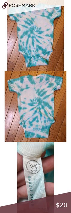 NWOT 18 Month Baby Tie Dyed Onesie This onesie is brand new and has never been worn before. The tie dye is super cute and would look great on a baby girl or boy! Bundle and save 😇 Rabbit Skins Shirts & Tops Green Short Sleeve Cotton Onesie, Green Cotton Shortsleeved Onesie, Green Cotton Short Sleeve Onesie, Green Cotton Short-sleeve Onesie, Blue Cotton Onesie For Summer, Cute Blue Onesie For All, Blue Fitted Short Sleeve Onesie, Cute Blue Unisex Onesie, Blue Short Sleeve Onesie For Playwear